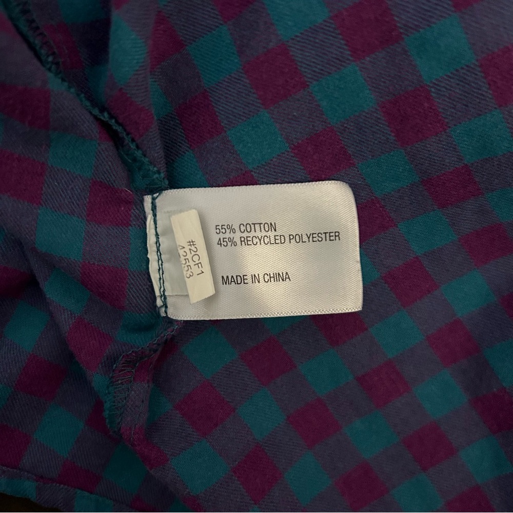 Orvis womens top button down blue purple gingham size M - Picture 7 of 7
